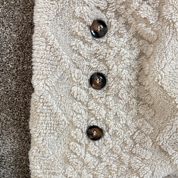 SHEIN Beige Textured Hooded Vest - Picture 3 of 4